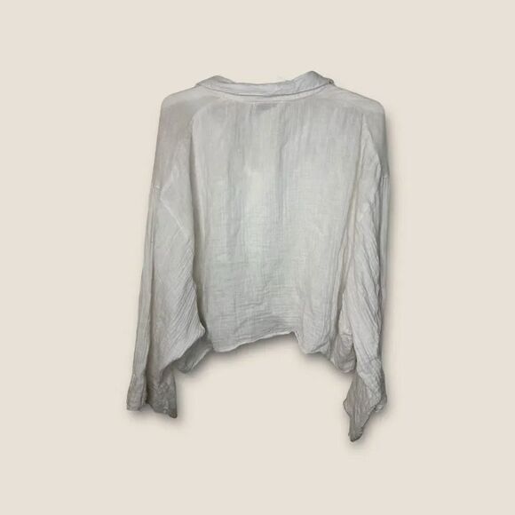 ASOS Gauze Button Down Long Sleeve Top - Picture 2 of 5